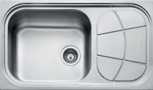FOSTER 1561202 Lavello Cucina 1 Vasca Incasso 86 cm Gocciolatoio Acciaio Inox