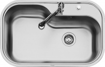 FOSTER 1679 660 Lavello Cucina 1 Vasca da Incasso 79 cm Inox Spazzolato  Tornado