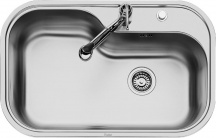 FOSTER 1679 660 Lavello Cucina 1 Vasca da Incasso 79 cm Inox Spazzolato  Tornado