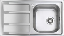 FOSTER 1971 061 Lavello Cucina 1 Vasca Incasso Gocciolatoio Sx 86 cm Acciaio - 1971 961