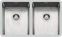 FOSTER 2203 850 Lavello Cucina 2 Vasche Acciaio Inox Sottotop 71 cm Spazzolato