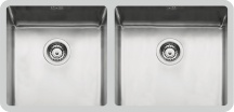 FOSTER 2207 850 Lavello Cucina Acciaio Inox 2 Vasche Incasso Sottotop 93 cm
