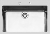 FOSTER 2266 050 Lavello Cucina 1 Vasca Incasso Filotop 77 cm Inox Spazzolato KE Filotop