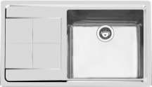 FOSTER 2280 052 Lavello Cucina 1 Vasca Semifilo Gocciolatoio Dx 87 cm Inox  KE