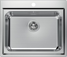 FOSTER 3217 000 Lavello Cucina 1 Vasca Inox Incasso 60x50 cm Spazzolato  Evo
