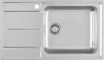 FOSTER 3218 001 Lavello Cucina 1 Vasca Incasso Gocciolatoio Sx 86 cm Acciaio
