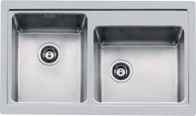 FOSTER 4385 050 Lavello Cucina 2 Vasche Incasso 87 cm Inox  S4000 2V 34X40