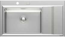FOSTER 4500 051 Lavello Cucina 1 Vasca Semifilo Gocciolatoio Sx 87cm Inox  Stripe