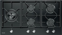 FOSTER 7044 632 Piano Cottura 5 Fuochi a Gas 90 cm in Vetro Nero  Power Glass