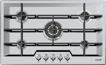 FOSTER 7601 032 Piano cottura 5 Fuochi a gas incasso Tripla Corona 80 cm Inox