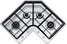 Franke 106.0204.367 Piano Cottura Angolare 4 Fuochi a Gas Incasso 81x81 cm Inox