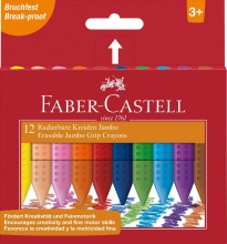 Faber Castell 122540 Confezione 12 Pastelli Cera In Plasticajumbo