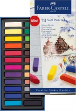 Faber Castell 128224 Confezione 24 Creta Soft Pastel Colori Assortiti
