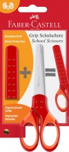 Faber Castell 181550 Forbici per Bambini Zig Zag con custodia colore Rosso