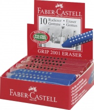 Faber Castell 187101 Confezione 10 Gomma Grip 2001 VinacciaBlu