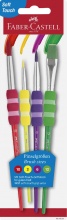 Faber Castell 481600 Confezione 4 Pennelli Soft (Mis 2 6 10 12)