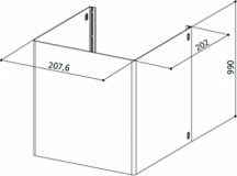 Faber 112.0157.257 Kit camino cappe per modelli Synthesis  Gyza 208x202 mm