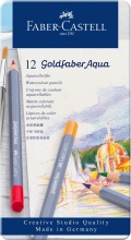 Faber Castell 114612 Confezione 12 Matite Aqua Ast Met. Colori Assortiti