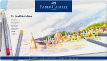Faber Castell 114636 Confezione 36 Matite Aqua Ast Met. Colori Assortiti