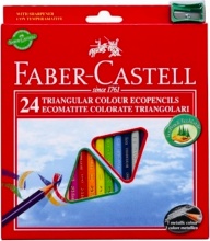 Faber Castell 120524 Confezione 24 Matite Eco Triangolari