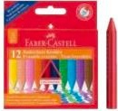 Faber Castell 122520 Confezione 12 Pastelli Cera Grip Cancellab