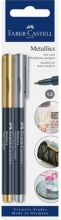 Faber Castell 160796 Evidenziatore 2 Pz Punta Del Pennello Oro Metallico