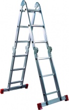 FACAL H6370 Scala in Alluminio 4 elementi Snodabili Altezza Massima 3,71 Metri