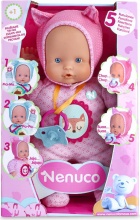 Famosa 700014781 Nenuco Soft 5 Funzioni Bambola per Bambini da 1+ Anni Rosa