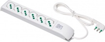 FANTON 410200 Ciabatta Elettrica 6 Posti Schuko 2 Poli + Terra con Interruttore