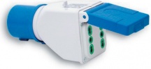 FANTON 73.101 Adattatore Da presa Industriale 220 V a doppia presa 2 Poli+ Terra