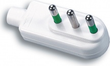 FANTON 80.030 Spina Piatta 10A 2 Poli + Terra Alveoli in Ottone