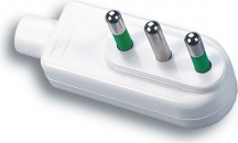 FANTON 80.040 Spina Piatta 16A 2 Poli + Terra Alveoli in Ottone