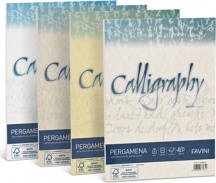 Favini A692084 Pergamena Calligraphy Carta Inkjet A4 (210X297 mm) 50 Fogli Crema