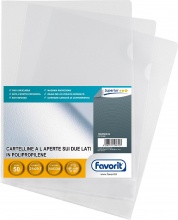 Favorit 100460049 Confezione 50 Buste a L Pratic78 A4 Uni Bucc