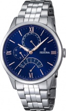 Festina F16822-3 Orologio Uomo 43mm Acciaio Quarzo Multifunzione 5atm Silver Blu