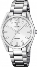 Festina F20622-1 Orologio Donna 37 mm in Acciaio Quarzo 5 atm Silver Bianco