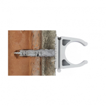 Fischer 504606 Fissatubi a scatto � 20 mm con vite e tassello � 6 mm 4 pezzi