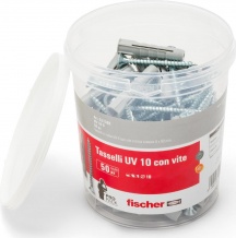 Fischer 531388 Tasselli in Nylon UV 10 S L. 50 mm Vite TSP CalcestruzzoMuratura 50 Pz