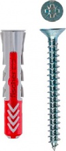 Fischer 537625 Confezione 12 tasselli 6SK d. 6 mm con vite 4.5x40 testa croce