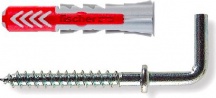 Fischer 537631 Confezione 6 tasselli Duopower � 6 mm con vite gancio medio