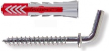 Fischer 537634 Confezione 6 tasselli Duopower � 6 mm con vite gancio corto