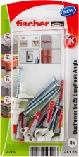 Fischer 557915 Ancoraggio a vite e tassello 8 pz a muro 25 mm