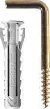Fischer 567555 Tasselli gancio D. 4mm Sx Plus 4x20 G K ottonato