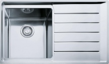 Franke 101.0068.368 Lavello Cucina 1 Vasca Gocciolatoio dx 86 Cm Inox Neptune