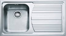 Franke 101.0085.775 Lavello Cucina Incasso 1 Va Gocciolatoio Dx Acciaio LLX 611-L Logica Line
