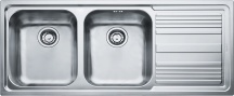 Franke 101.0086.271 Lavello Cucina 2 Vasche Gocciolatoio Dx 110 cm Inox Logica