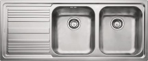 Franke 101.0150.821 Lavello Cucina Incasso 2 Vasche Gocciolatoio Sx 116 cm Acciaio LLX621