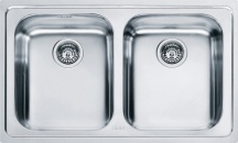 Franke 101.0153.289 Lavello cucina 2 Vasche incasso 79 cm Inox  LLX62 Logica Line