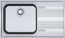 Franke 1010356881 Lavello Cucina 1 Vasca Gocciolatoio dx 86 Cm Inox Smart 101.0356.881