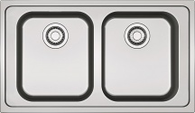 Franke 101.0358.335 Lavello Cucina 2 Vasche 86 cm Inox Satinato